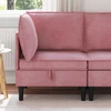 Sofa su saugojimu Rožinė Aksomas