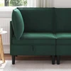 Sofa su saugojimu Tamsiai žalia Aksomas