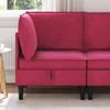 Sofa su saugojimu Vyno raudona Aksomas