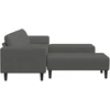 Sofa Tamsiai pilka 250 x 188 x 76 cm Kordūrinis audinys