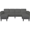 Sofa Tamsiai pilka 250 x 188 x 76 cm Kordūrinis audinys