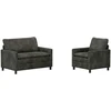 Sofa Sofos komplektas 2 vnt. Antracito Poliesteris