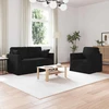 Sofa Sofos komplektas 2 vnt. Juoda Aksomas