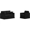 Sofa Sofos komplektas 2 vnt. Juoda Aksomas