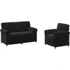 Sofa Sofos komplektas 2 vnt. Juoda Aksomas