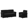 Sofa Sofos komplektas 2 vnt. Juoda Aksomas