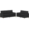 Sofa Sofos komplektas 2 vnt. Juoda Audinys