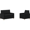 Sofa Sofos komplektas 2 vnt. Juoda Audinys