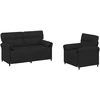 Sofa Sofos komplektas 2 vnt. Juoda Audinys
