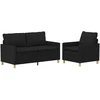 Sofa Sofos komplektas 2 vnt. Juoda Audinys