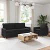 Sofa Sofos komplektas 2 vnt. 4 vietos Juoda Audinys