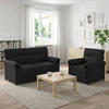 Sofa Sofos komplektas 2 vnt. Juoda Audinys