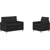 Sofa Sofos komplektas 2 vnt. Juoda Audinys