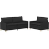 Sofa Sofos komplektas 2 vnt. Juoda Audinys