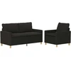 Sofa Sofos komplektas 2 vnt. Juoda Audinys