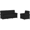 Sofa Sofos komplektas 2 vnt. Juoda Audinys