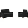 Sofa Sofos komplektas 2 vnt. Juoda Poliesteris