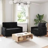 Sofa Sofos komplektas 2 vnt. Juoda Poliesteris