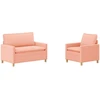 Sofa Sofos komplektas 2 vnt. Rožinė Audinys
