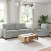Sofa Sofos komplektas 2 vnt. Šviesiai pilka Aksomas