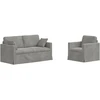Sofa Sofos komplektas 2 vnt. Šviesiai pilka Aksomas