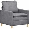 Sofa Sofos komplektas 2 vnt. Šviesiai pilka Poliesteris