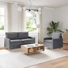 Sofa Sofos komplektas 2 vnt. Šviesiai pilka Poliesteris