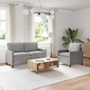 Sofa Sofos komplektas 2 vnt. Šviesiai pilka Aksomas