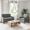 Sofa Sofos komplektas 2 vnt. Šviesiai pilka Aksomas
