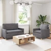 Sofa Sofos komplektas 2 vnt. Šviesiai pilka Poliesteris
