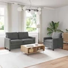 Sofa Sofos komplektas 2 vnt. Šviesiai pilka Poliesteris