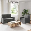 Sofa Sofos komplektas 2 vnt. Tamsiai pilka Aksomas