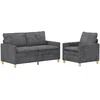 Sofa Sofos komplektas 2 vnt. Tamsiai pilka Poliesteris
