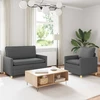 Sofa Sofos komplektas 2 vnt. Tamsiai pilka Audinys