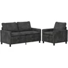 Sofa Sofos komplektas 2 vnt. Tamsiai pilka Poliesteris