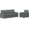 Sofa Sofos komplektas 2 vnt. Tamsiai pilka Audinys