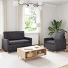 Sofa Sofos komplektas 2 vnt. Tamsiai pilka Poliesteris