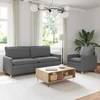 Sofa Sofos komplektas 2 vnt. Tamsiai pilka Audinys