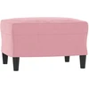 Sofa Sofos komplektas, 3 dalių, rožinės spalvos, aksomas