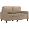 Sofa Sofos komplektas su pagalvėmis, 3 dalių, kapučino, dirbtinė oda