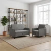 Sofa Sofos komplektas su saugojimu 2 vnt. Tamsiai pilka Poliesteris