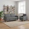Sofa Sofos komplektas su saugojimu 2 vnt. Tamsiai pilka Poliesteris