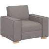 Sofa Sofos krėslas, pilkai rudas, 100x78x84 cm, audinys