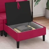Sofa Sofos pufas su saugojimo funkcija Vyno raudona Aksomas