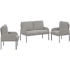 Sofa Sofų komplektai 3 vnt. Šviesiai pilka fanera