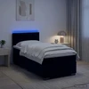 Lova su čiužiniu ir LED apšvietimu Juoda 80 x 200 cm Aksomas