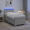 Lova su čiužiniu ir LED apšvietimu Šviesiai pilka 80 x 200 cm