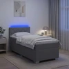 Lova su čiužiniu ir LED apšvietimu Šviesiai pilka 100 x 200 cm