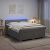 Lova su čiužiniu ir LED apšvietimu Šviesiai pilka 140 x 200 cm