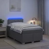 Lova su čiužiniu ir LED apšvietimu Šviesiai pilka 120 x 190 cm